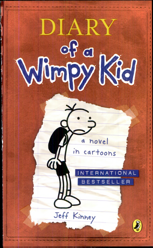 Cover image for Diary of a Wimpy Kid by Jeff Kinney.