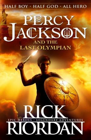 Cover image for Percy Jackson and the Last Olympian by Rick Riordan.