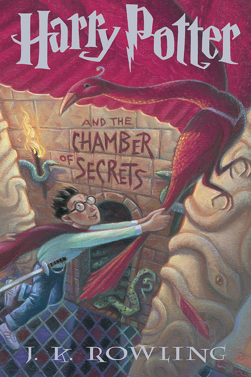 Cover image for Harry Potter and the Chamber of Secrets by J.K. Rowling.