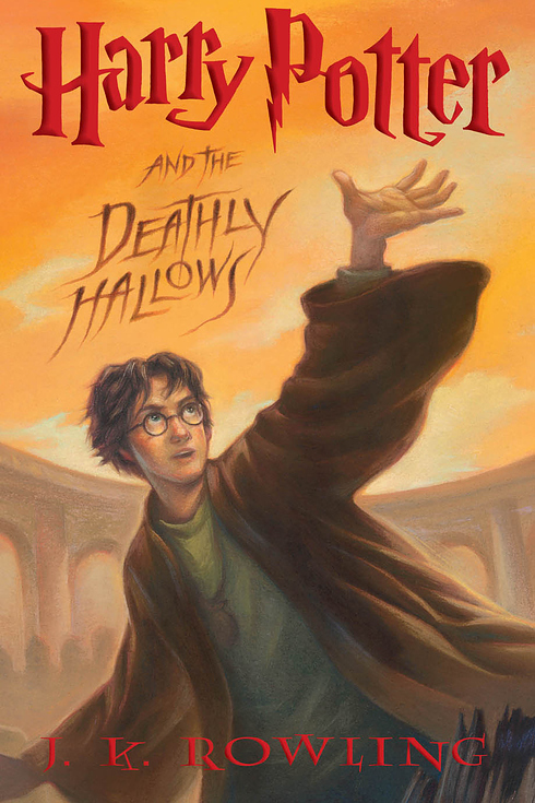 Cover image for Harry Potter and the Deathly Hallows by J.K. Rowling.