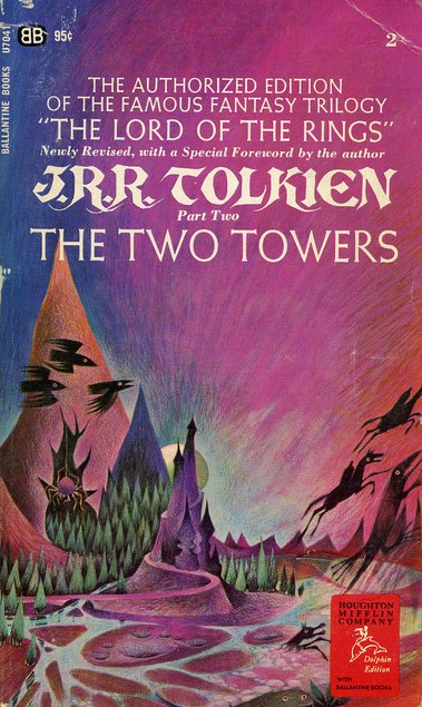 Cover image for The Two Towers by J.R.R. Tolkien.